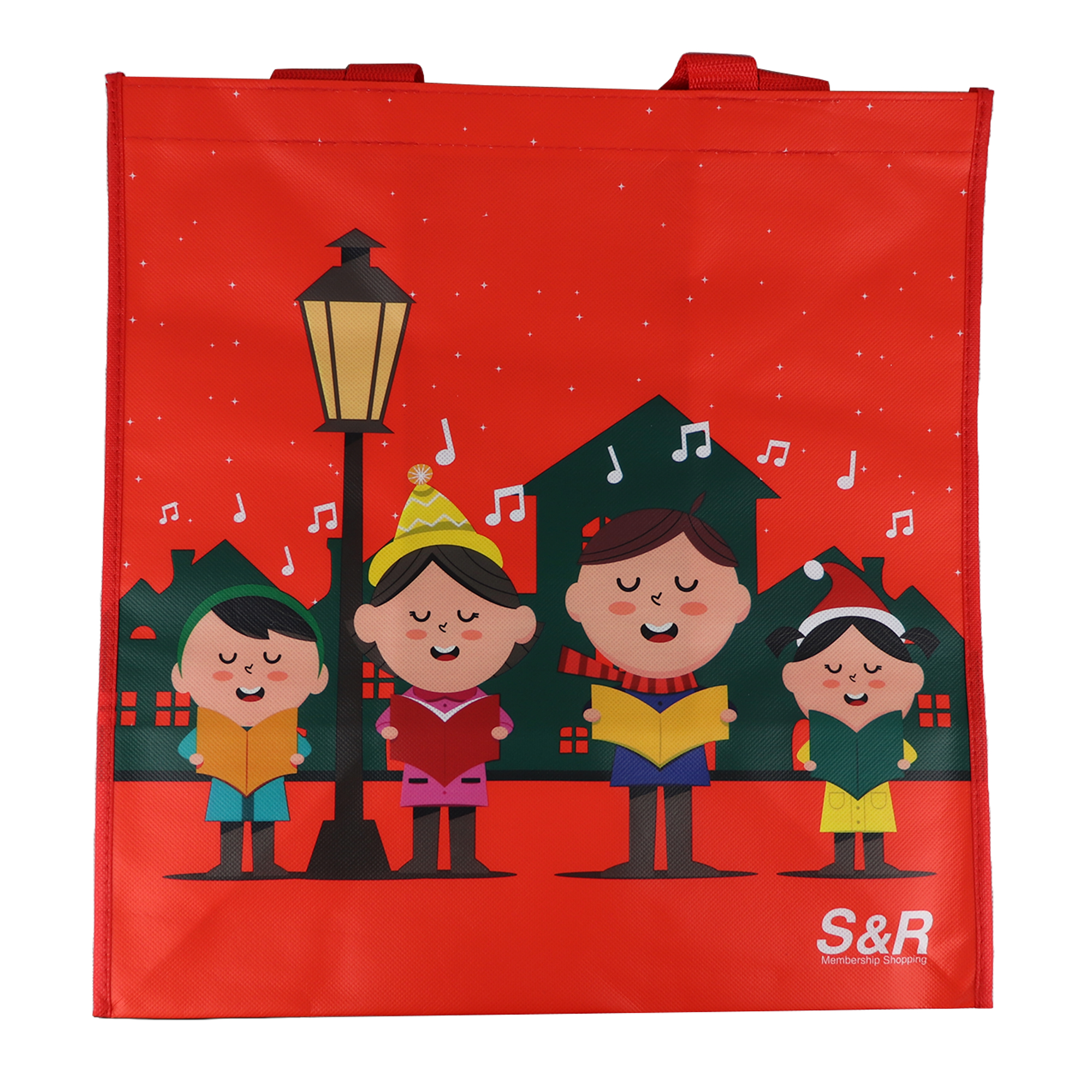 S&R Christmas Eco Bag Large Red 1pc